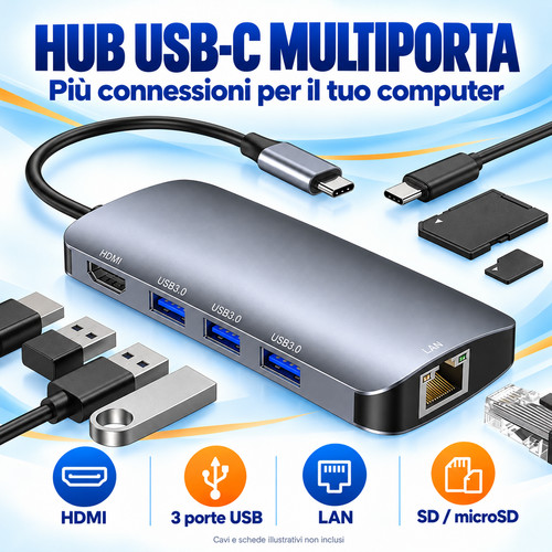 Hub usb tipo c - usb,
