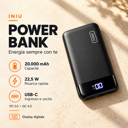 Iniu powerbank 20000mah - iniu, powerbank,