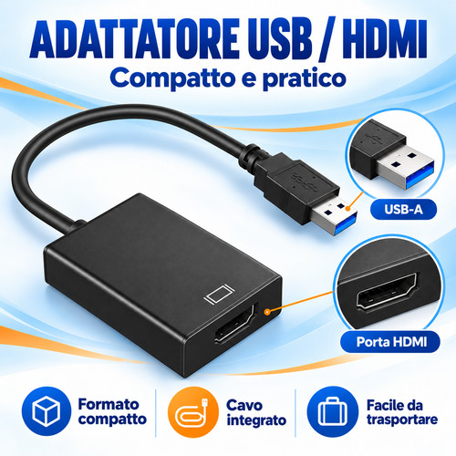 Adattatore usb a hdmi - usb,