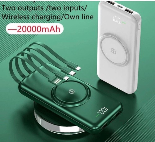 Power bank 20000mah wireless - power,