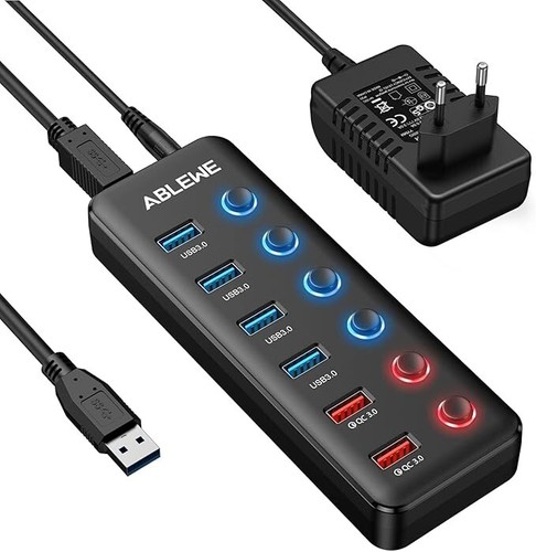 Ablewe hub usb alimentato - hub,