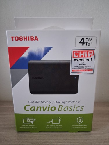 Toshiba canvio basics - 4tb, hdd