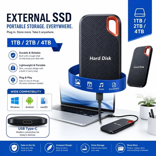 Ssd esterno portatile 1tb - ssd, 2tb